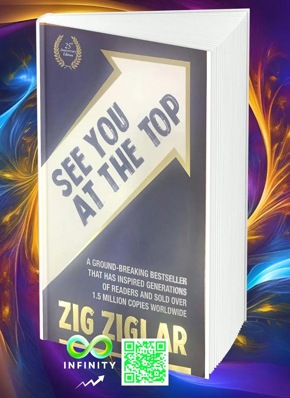 The motivational cover of "See You at the Top" by Zig Ziglar, featuring an upward-pointing arrow symbolizing growth and success.