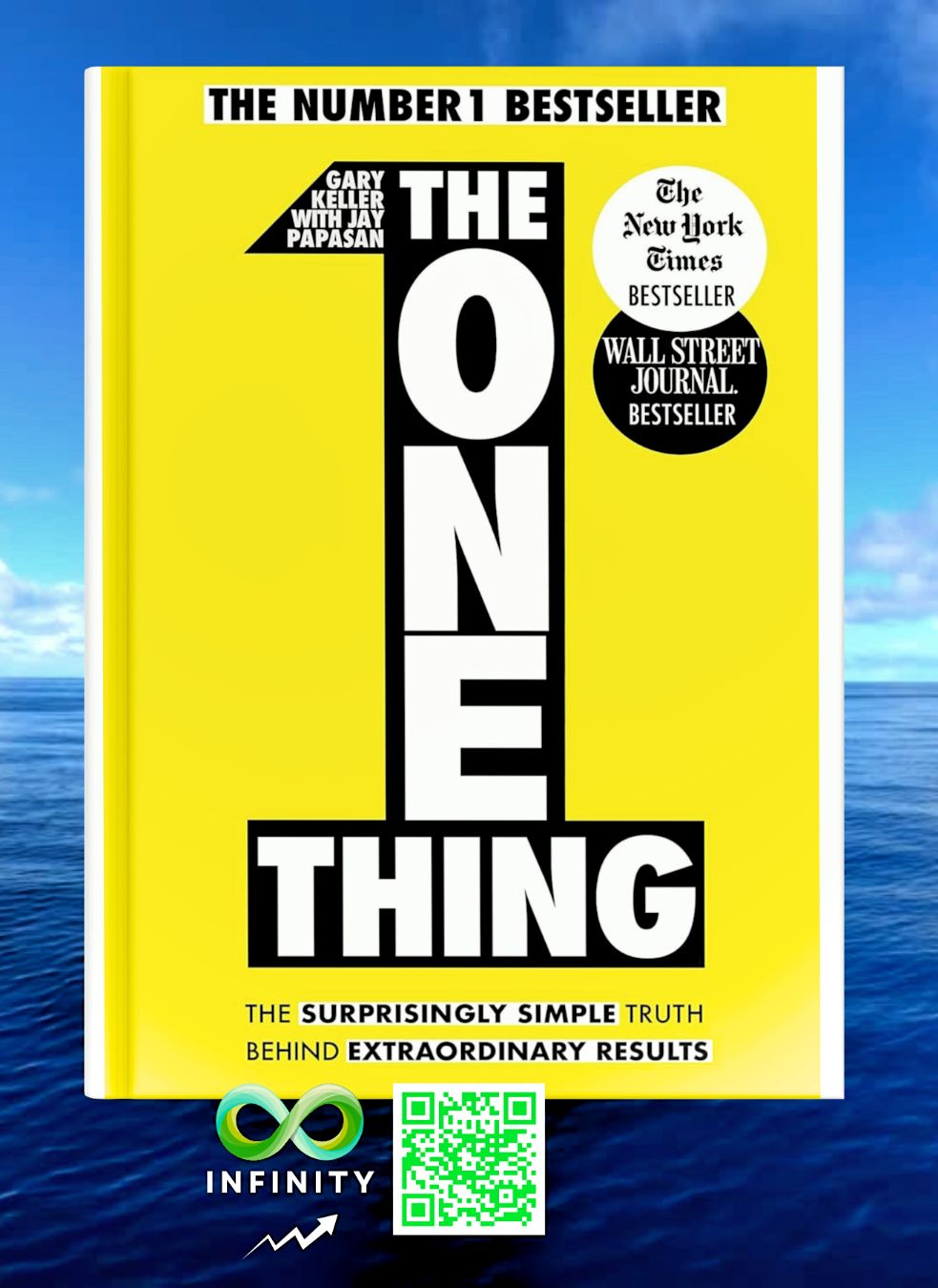 Cover of 'The One Thing' by Gary Keller and Jay Papasan, featuring a simple, bold typography design.